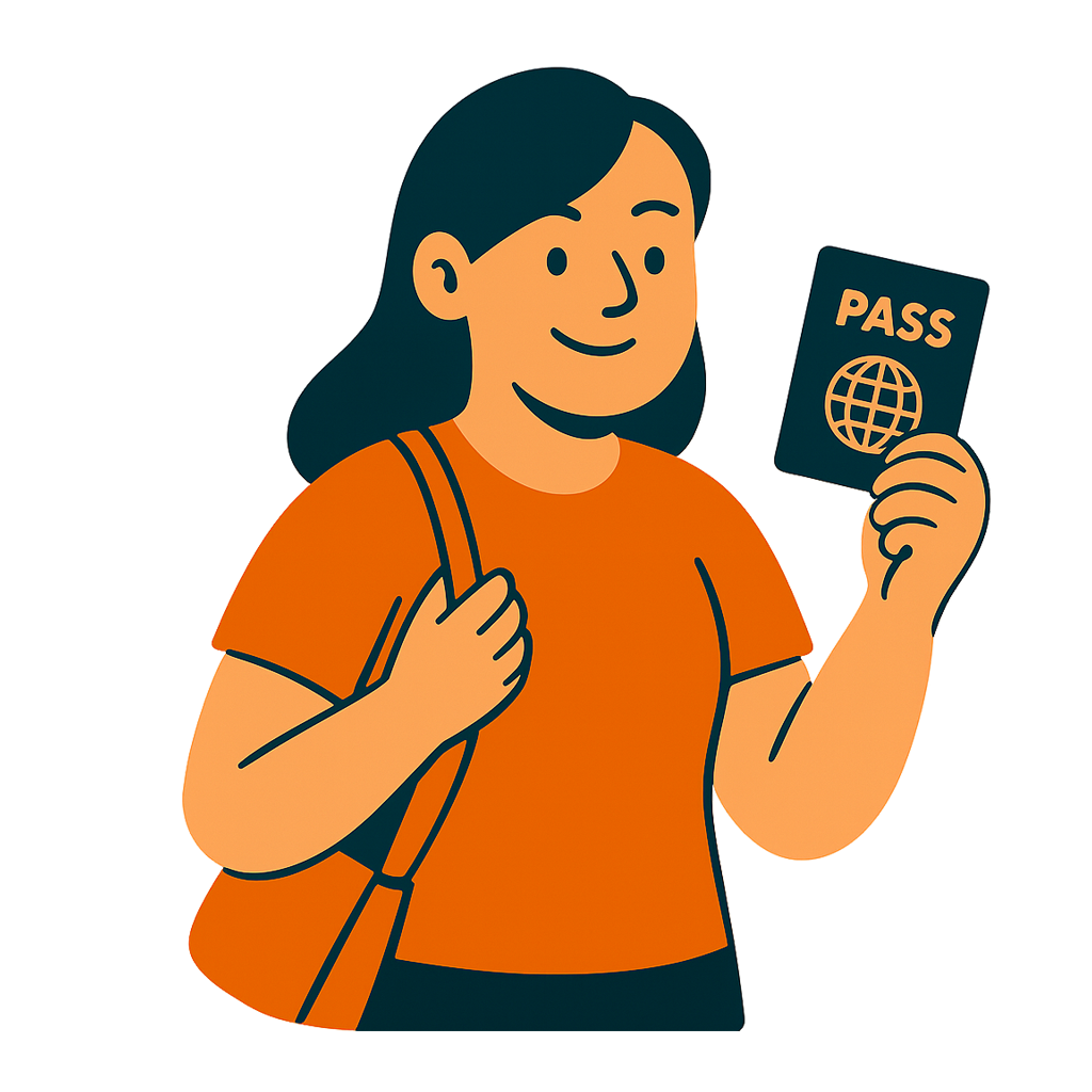 Drawing of a passport