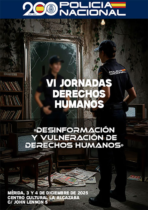 Cartel de las VI Jornadas de Derechos Humanos en la Policía Nacional.