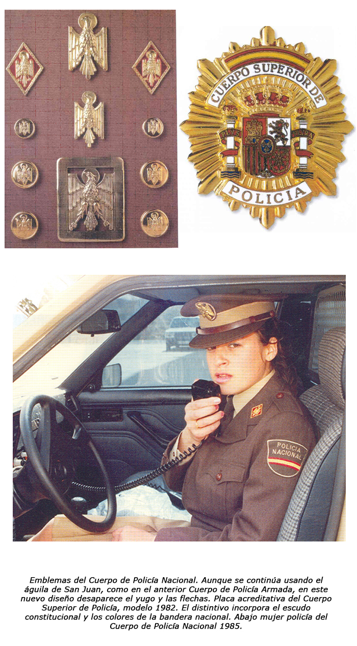 Una mujer, componente de la Policía Nacional 1985.