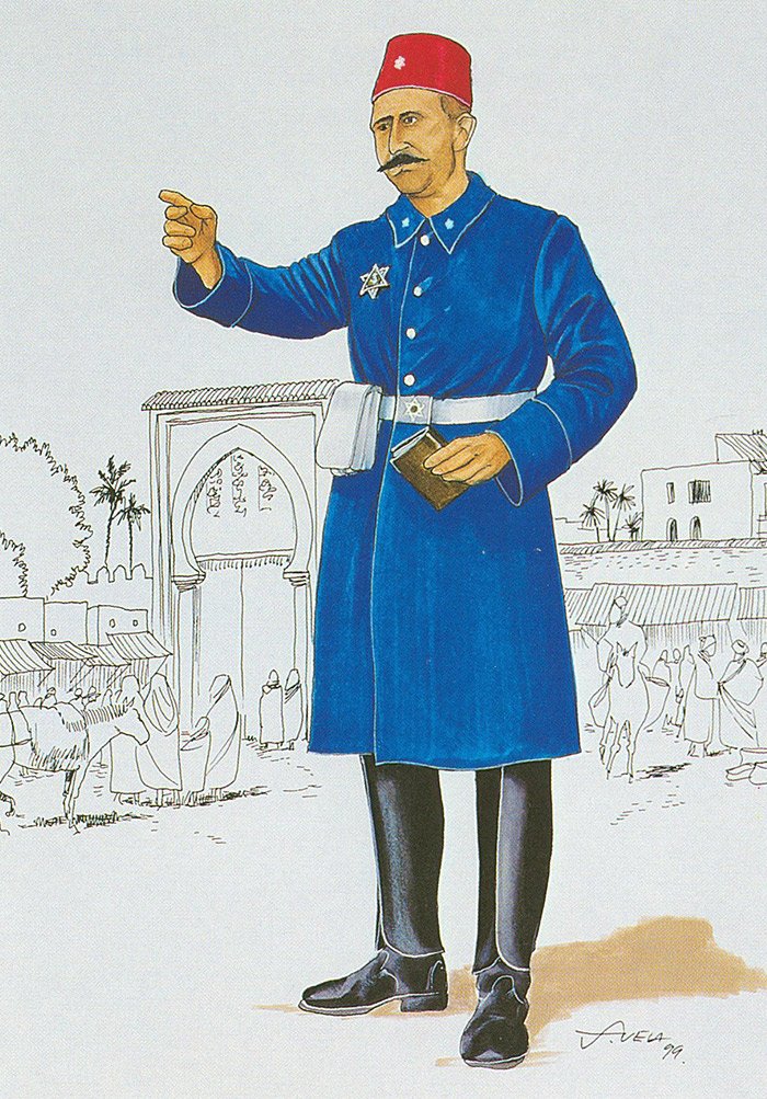 Policía uniformado con el uniforme de Servicio de Vigilancia y Seguridad -  Tetuán (1931)