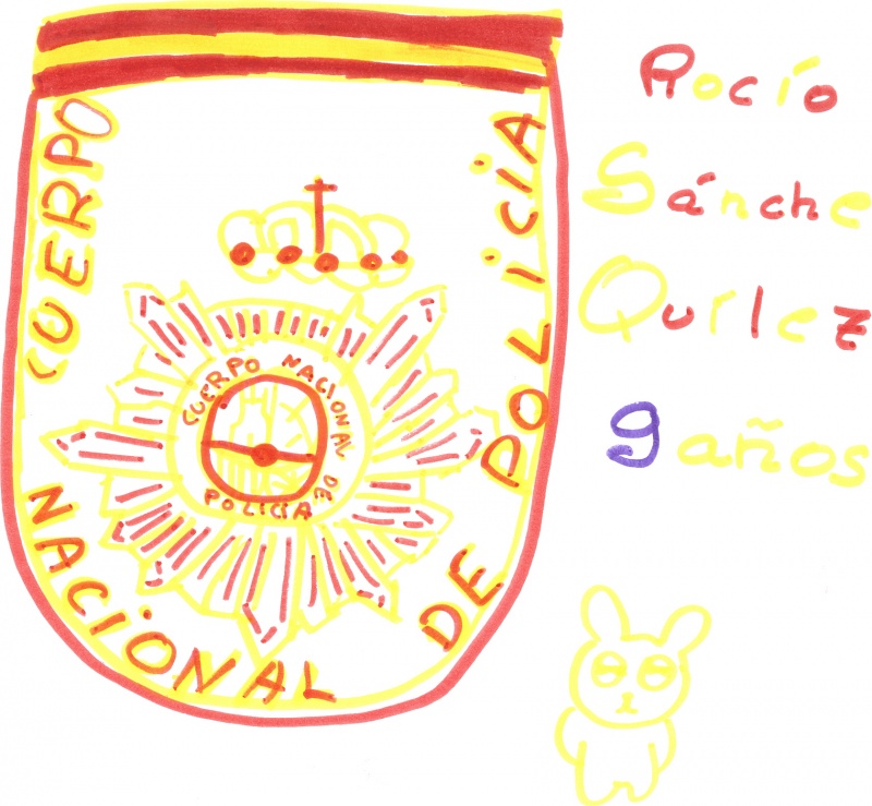 Dibujo del logotipo del Cuerpo Nacional de Policía.