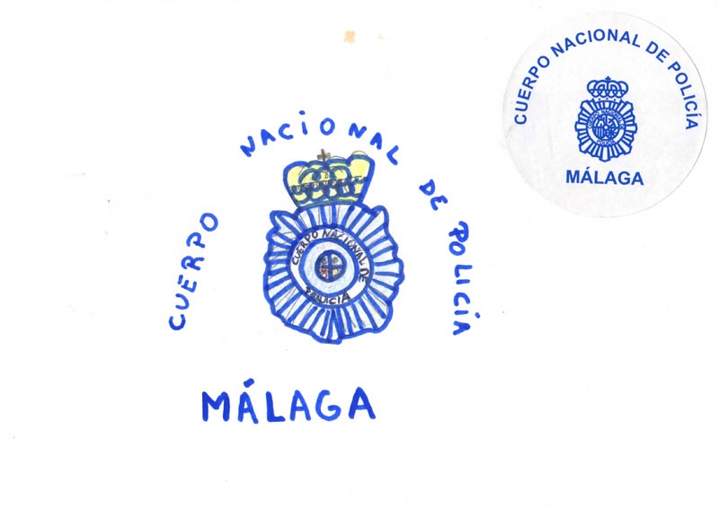 Dibujo de el logotipo del Cuerpo Nacional de Policía.